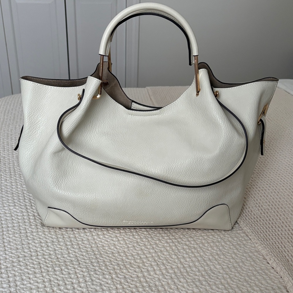Sondra Roberts Elegant Cream Tote